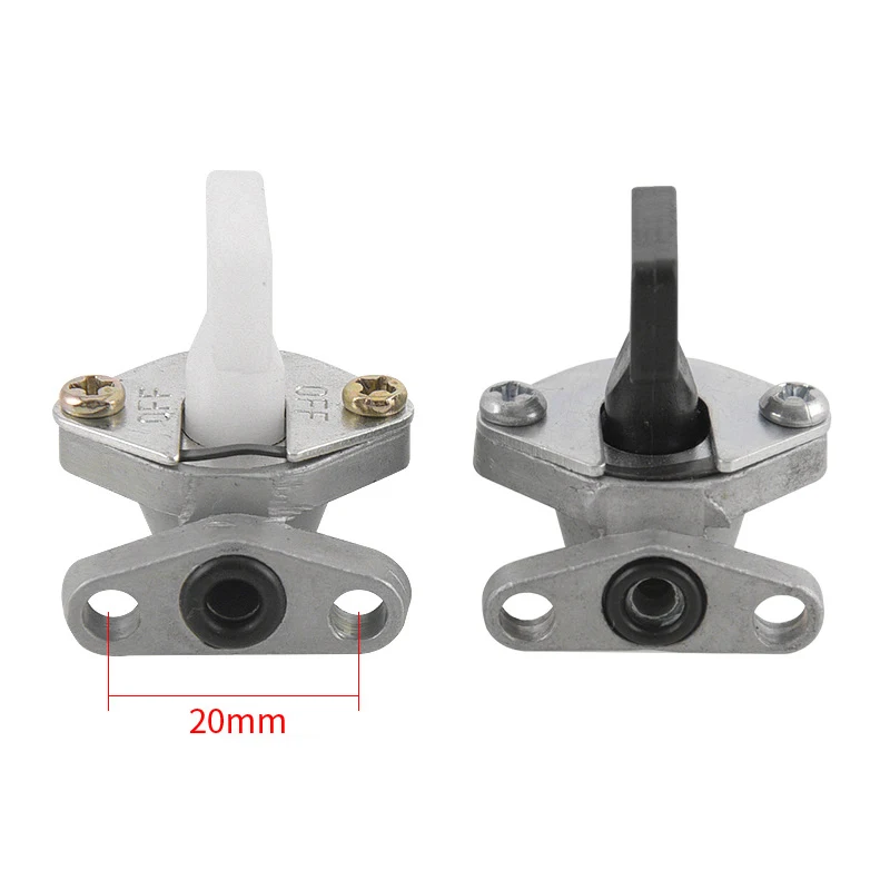 Spínač zliatiny z zliatiny karburátorového oleja Hliníková zliatina palivového spínača palivového ventilu Faucet Prepínač pre 49 ccm Mini vreckový bicykel Motocykel