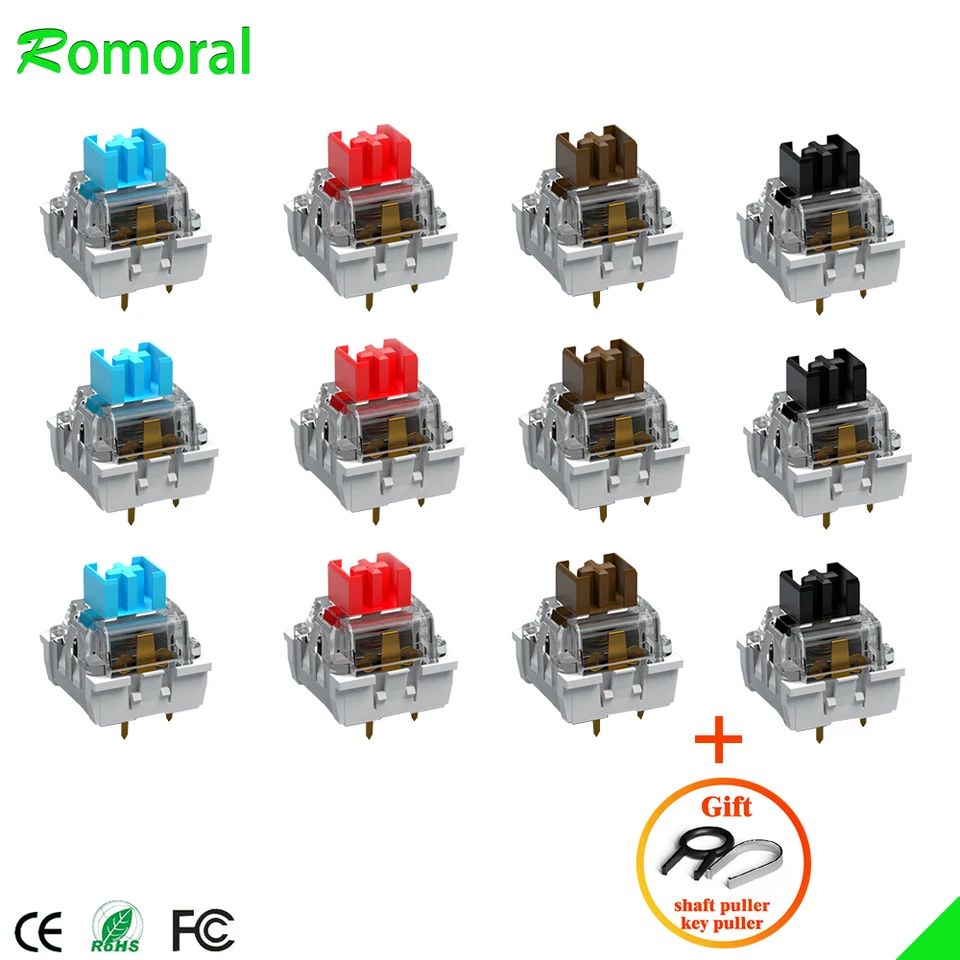 Spínače klávesnice 10/40/80/120ks pre Cherry MX Mechanical Keyboard Switch Keyboard Modrá červená čierna hnedá horúca swap spínač