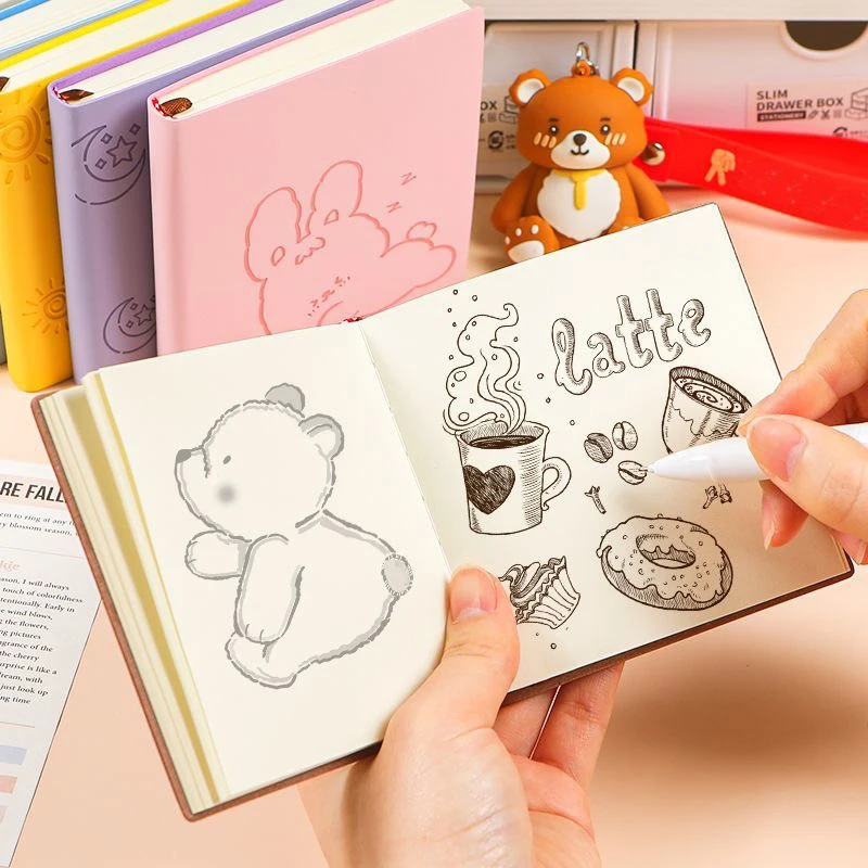 Square Notebook a Journal Mini Notepad Diary Agenda Plánovač s lemovanými/mriežkovými/prázdnymi písacími papiermi späť do školských kancelárskych potrieb