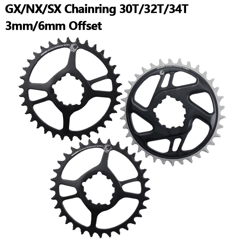 SRAM GX NX SX Eagle Raining Crown 12 Speed ​​1 PCS Priamy držiak 30T 32T 34T Raining 3mm 6mm Offset X-Sync 2