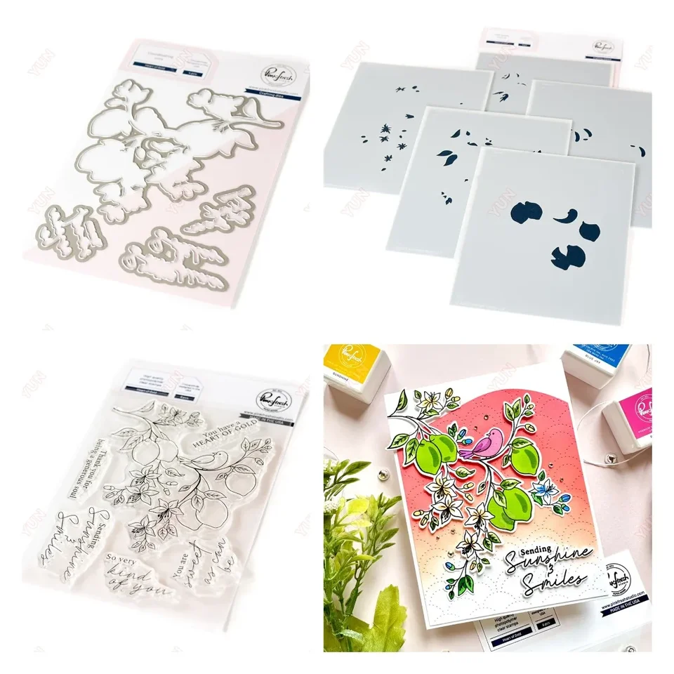 Srdce zlatých známok šablón Sada kvety ovocné vinič listy kovové rezanie matričiek DIY ručne vyrábané scrapbooking karty papierové karty Photo