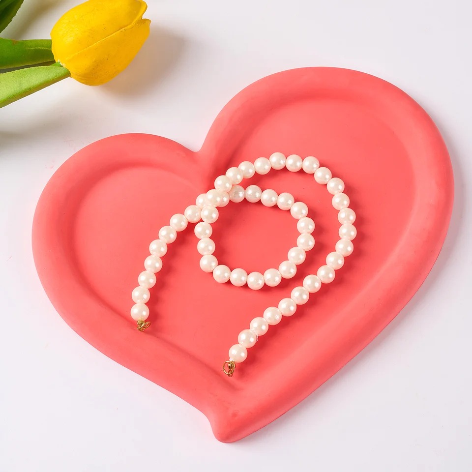 Srdcové skladovanie podnos silikónovej formy DIY Love Coaster Craft Craft Náklady na omietku betón živice šperky Displej na odlievanie