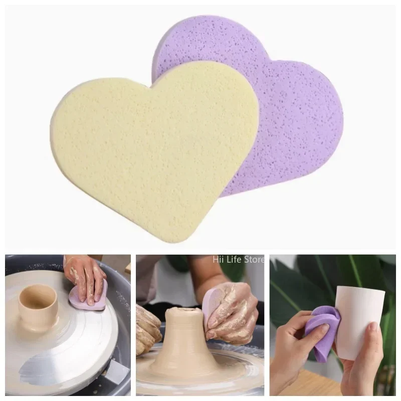 Srdcový tvar hrnčiarskych hlinených hlinených keramiky Absorbent Pull Pull Repair Opravy Billet Nástroj DIY hrnčiarske remeslá výroby lišty