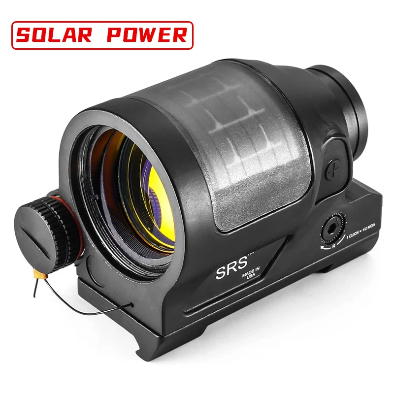 SRS Solar Power Red Dot Zameriť / Zameriť na zrak vojenských zbraní červená bodka zapečatená reflexná zrak pre poľovnícky rozsah