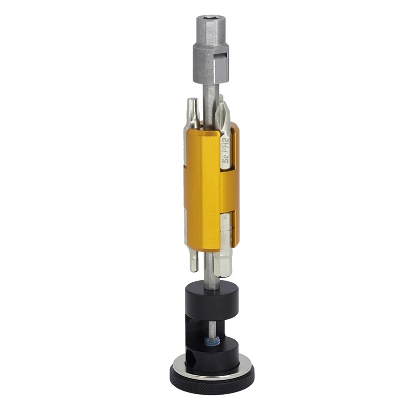 SRWRN Hliníkový bicykel Bicykel neviditeľný opravný nástroj sada Multi -prenosnej aktualizovanej verzie Hexagon Screwdriver T25, čierny, čierny
