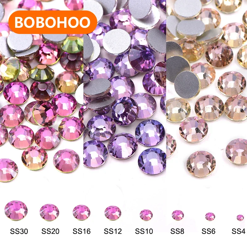SS3-SS30 Glitter Crystal Non Hot Fix Smienok Stras Strass šijací odev Diamond nechtový art
