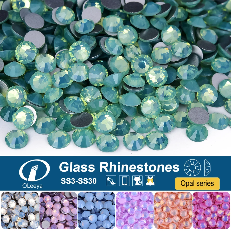 SS3-SS30 OPAL Cтразы Non Hotfix Flatback Crystal Splanestones Glass Loose Stones pre nechtovú dekoráciu Y3521