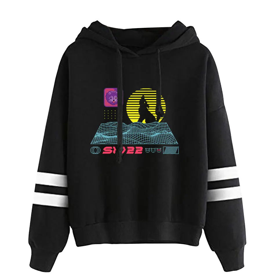 SSSSNIPERWOLF SYNTHWAVE LOGO MERCH PULLOVER Hoodie Merch Fashion Hoodie Módna kapucňa mikina pullover