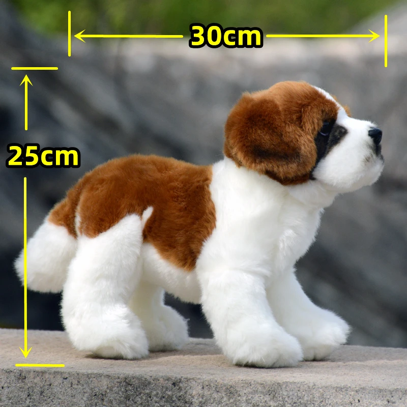 St. Bernard Dog High Fidelity Anime Anime Cute Plushie Saint Bernard Plys Hračky Lively Animals Simulation Sumped Doll Doll Kawai Toy Kid