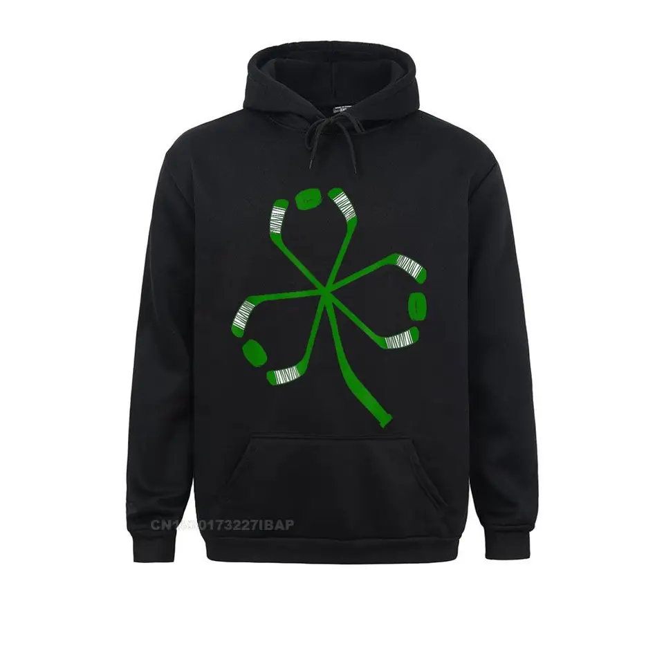 St. Patrick Day Ice Hockey Sticks Shamrock Green Color Funny Hoodies New Rife Prispôsobené pánske mikiny čínske športové oblečenie
