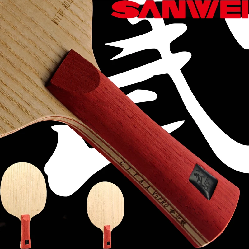 St Professional Table Tennis Racket Blade sanwei v5 pro 7ple Pure Wood Ping Ping Paddle Rýchly útok a slučka krátka dlhá rukoväť