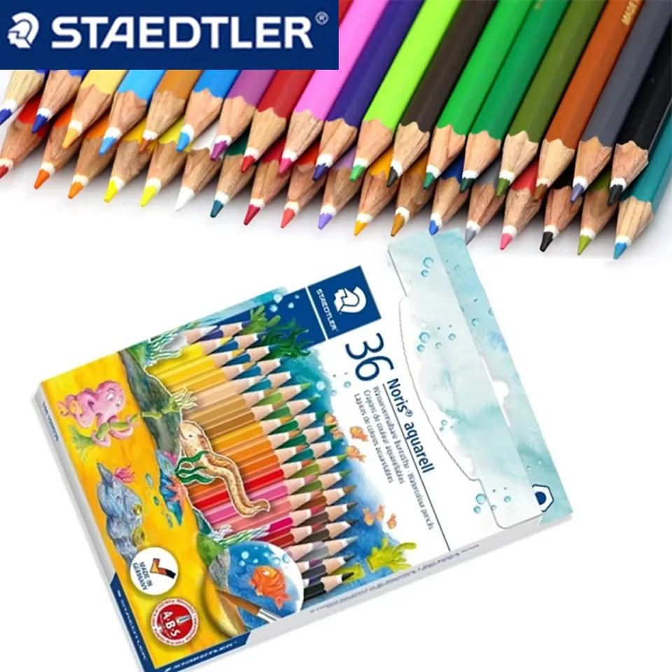 Staedtler 144 10NC24 Color Ceruzky plus Paint Brush Pack s 12/24/36 Erasable School School Acsesories späť do školskej kancelárskej potreby