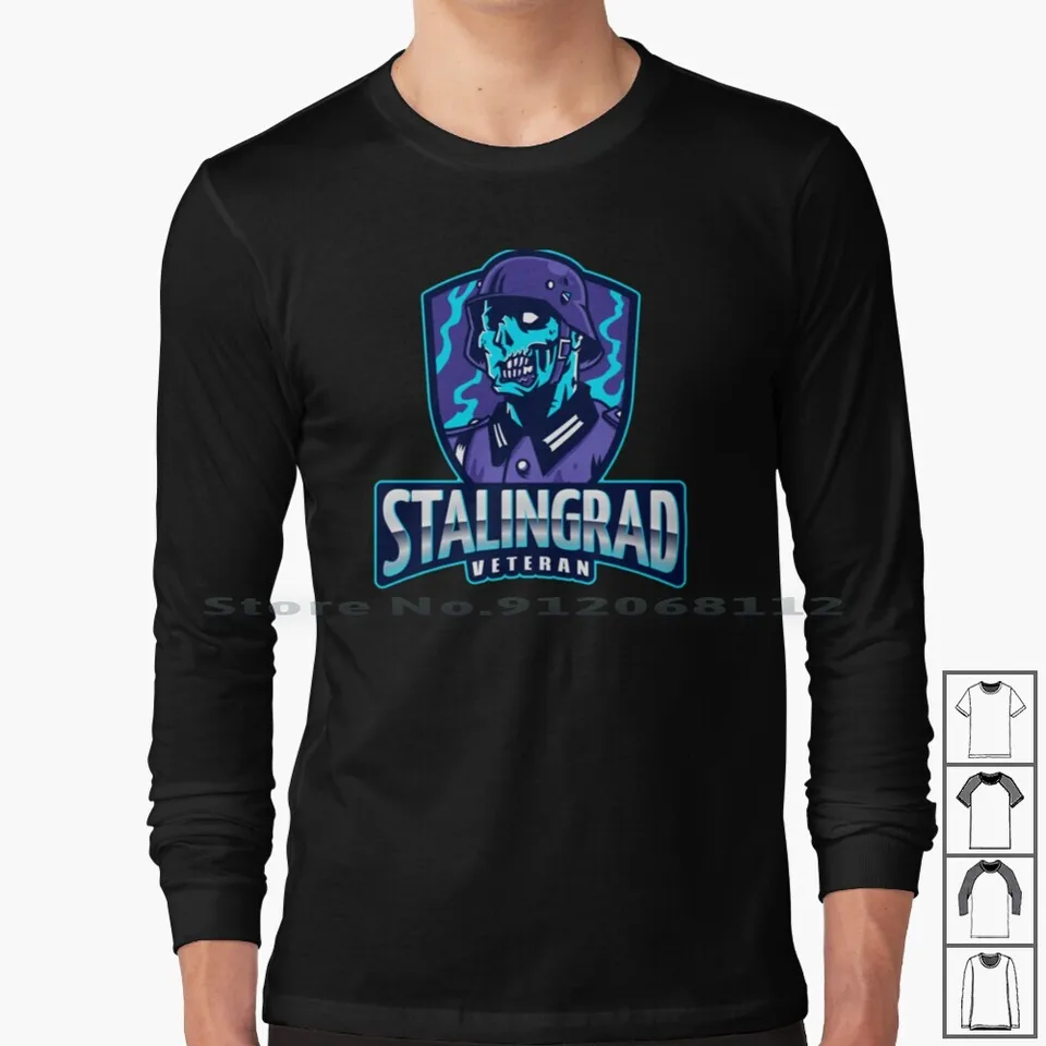 Stalingrad Veteran-OSTFRONT 100% bavlnená tričko s dlhým rukávom Tieň
