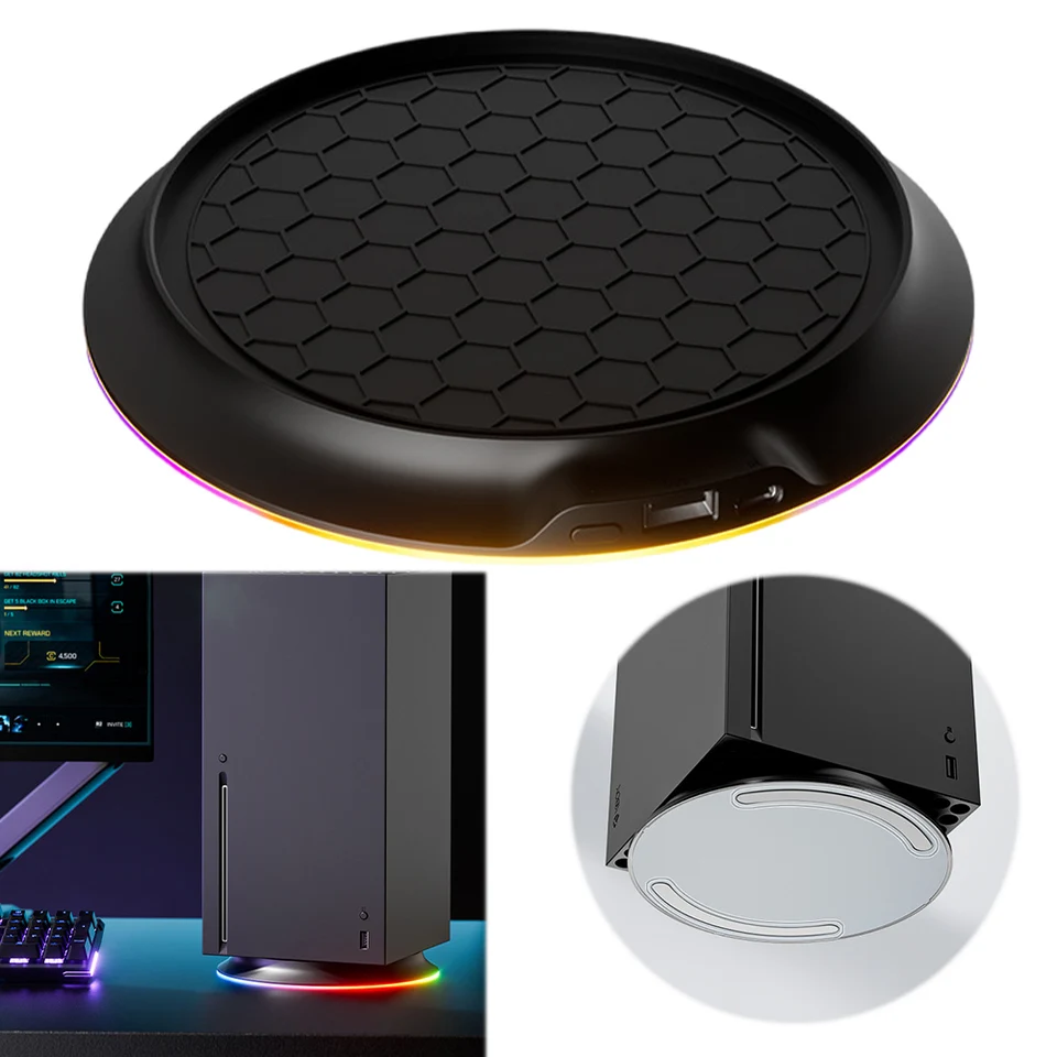 Stand Cooling Station pre Xbox Series X Console Anti-Slip Cooler Docking RGB s USB 2.0 Držiteľom príbuzného do doku Base Game Accessories