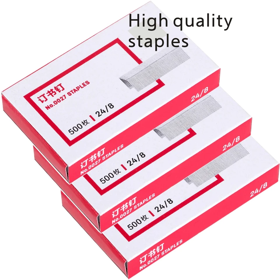 Staples 24/8, Universal 12 #, oceľ, kancelárske potreby, kancelária, školské potreby, 500ks, modernovaná verzia z nehrdzavejúcej ocele,