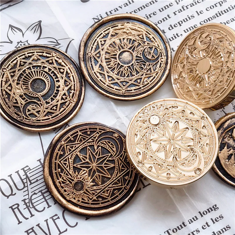 Star Cardcaptor Sakura Power Sun a Moon Magic Pattern tmelling vosk vosk Magic Circle Wax Pečatie pečiatky pre domácich majstrov