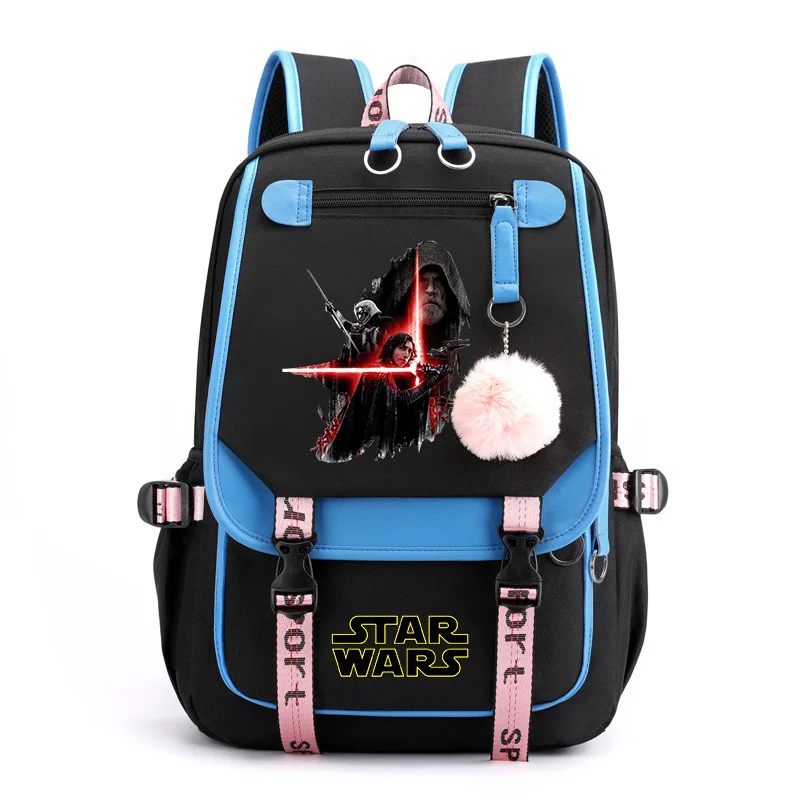 Star Wars School Bags for Teenage Boys Girls USB nabíjanie notebook batoh študent BAG BAG TASK RUCKSACK