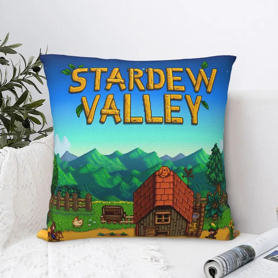 Stardew Valley Pelican Town vankúš polyester vankúšový kryt dekoratívny vankúšový obal na vankúšový obal domov domov 40*40 cm