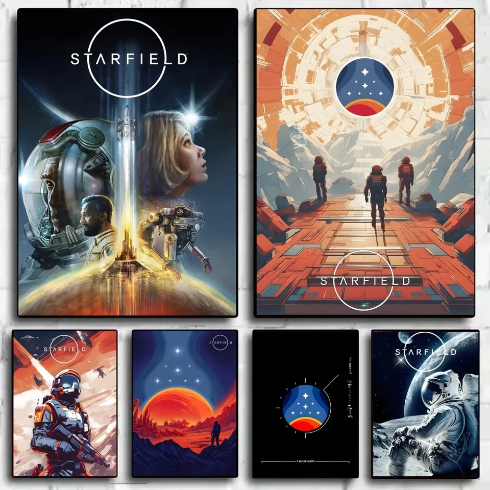 Starfield Game Plagát HD Art Sticka Wall Witerproof