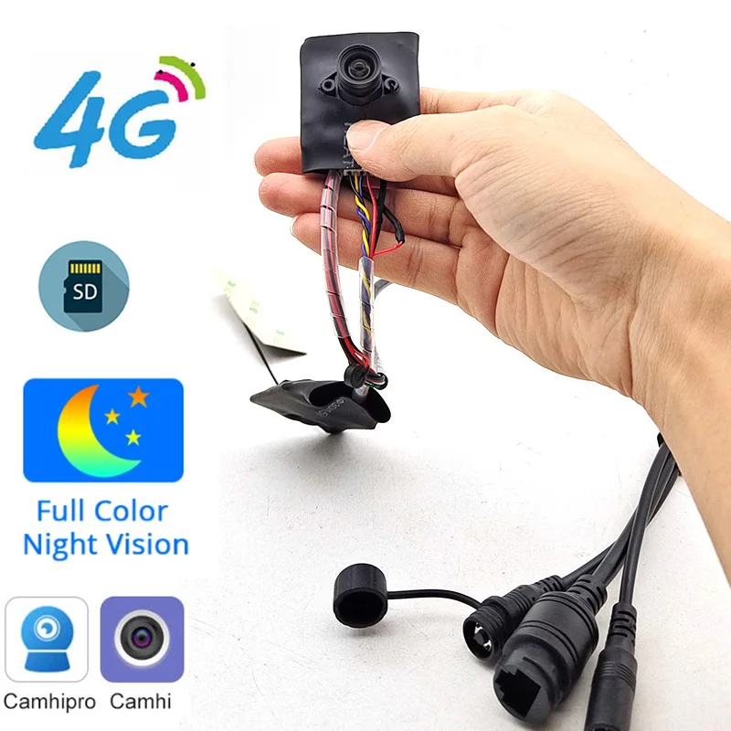 Starlight 2MP IMX307 4G LTE SIM karta Mini IP Camera Camera Modul Human Detection Motion Alarm RTSP Audio na VIF TF Card Slot App Camhi App