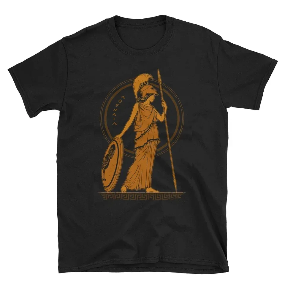 Starogrécka bohyňa Athena retro tlačené tričko 100% bavlna O-krk letný krátky rukáv náhodné pánske pánske tričko S-3XL