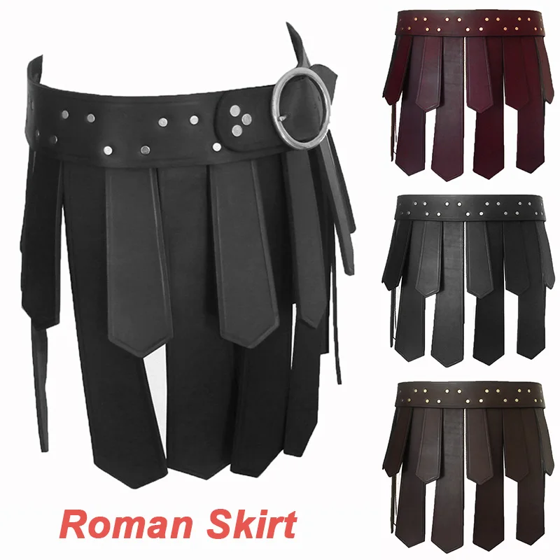 Staroveké rímske šaty légia Gladiátor Bojový pás sukňa Men Ženy Steampunk PU kožené brnenie Stredoveká grécka Larp Party Cosplay