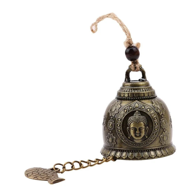 Staroveký bronzový zvonček, Yunnan National Wind Chime, Clear Door Bell, Buddhistické ozdoby Fengshui Fengshui