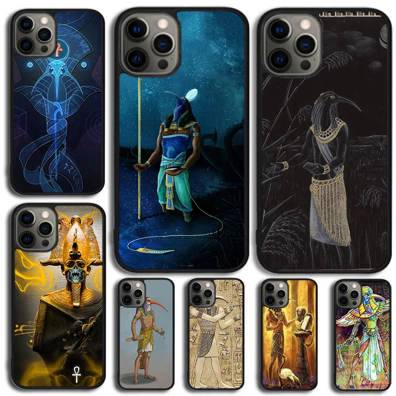 Staroveký Egypt Egyptský boh Horus Kemetic Heru Pase pre iPhone 16 15 14 13 12 Mini 11 Pro Max Plus xs Max xr Coque