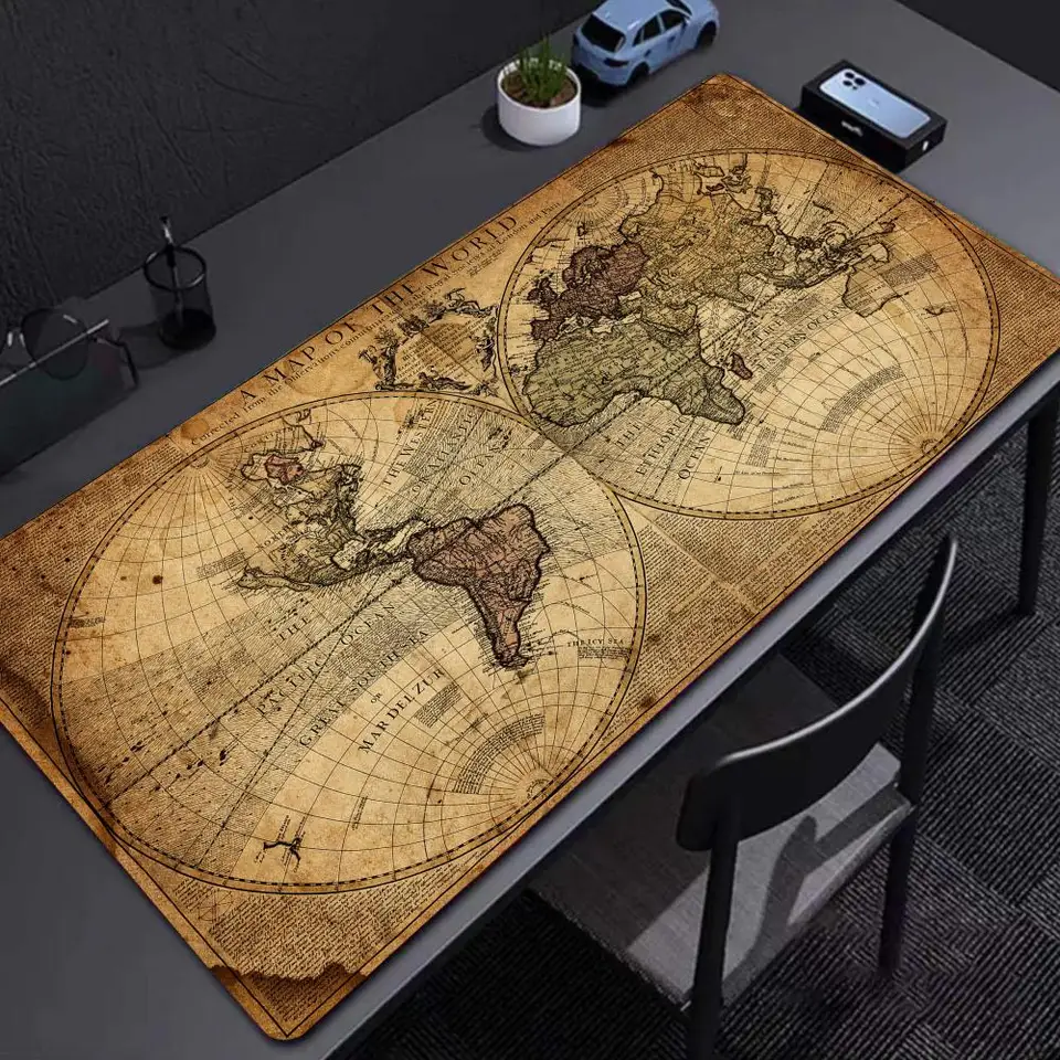 Staroveký námorný graf gumový gumový nekĺzavý podložka myši 1200x600x4 xxxl sveta mapa Compass umenie veľké podlahové podlahové podlahy