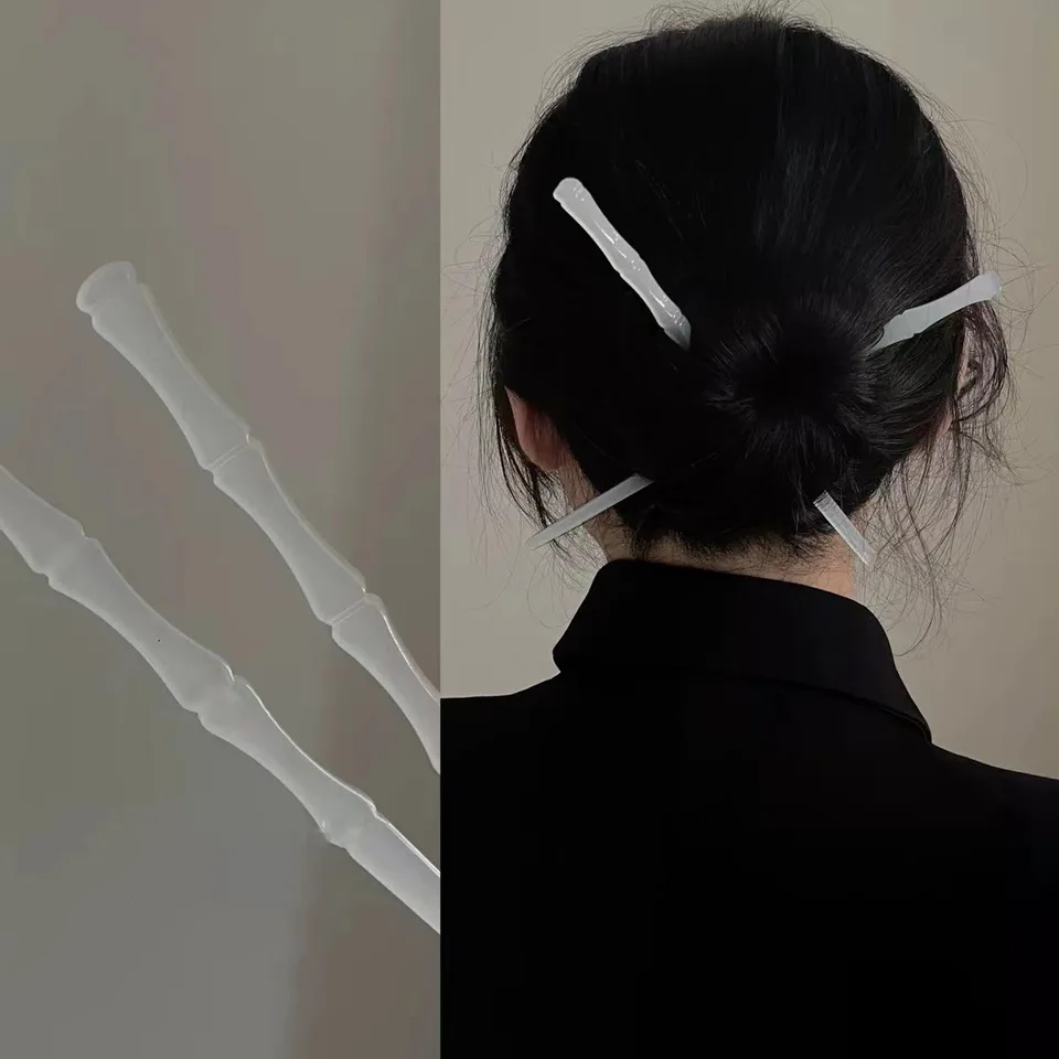 Staroveký štýl živica bambusové uzly vlásenky šperky Démy vlasové tyčinky pre ženy hanfu minimalistické vlasové klipové doplnky Svadobný darček