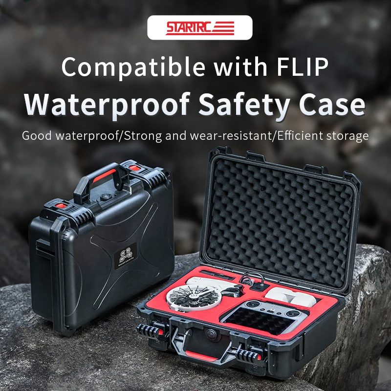 StarTRC pre DJI Flip Waterproof Box prenášanie puzdra tvrdé škrupiny prenosný prenosný kufor pre DJi Flip Fly More Combo
