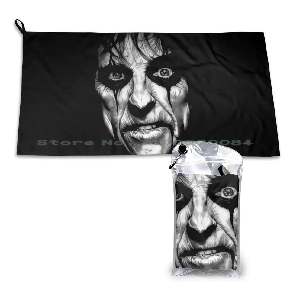 Staré Alice Goth Coopers Rýchle suché uteráky Sport Bath prenosný čierny kov Alice Cooper Goth Alice Cooper Metal n Roll a