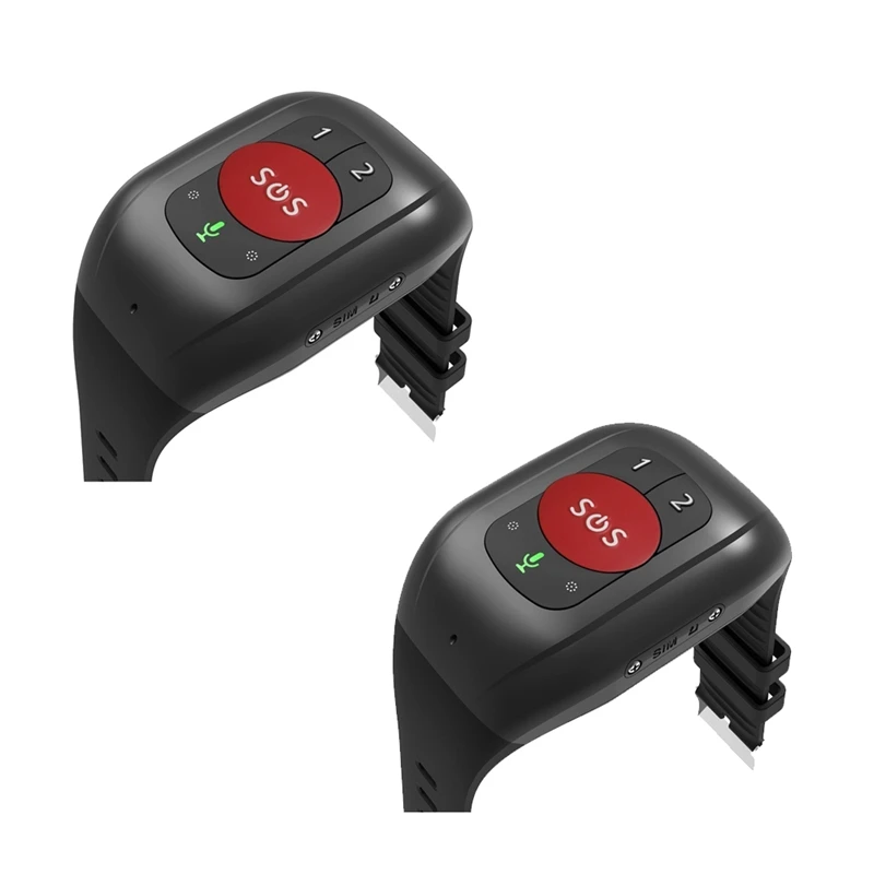 Starší 4G SOS Watch GPS sledovanie náramku náramok Núdzový poplach GPS Sledovanie srdcového rytmu Monitor krvného tlaku Monitor