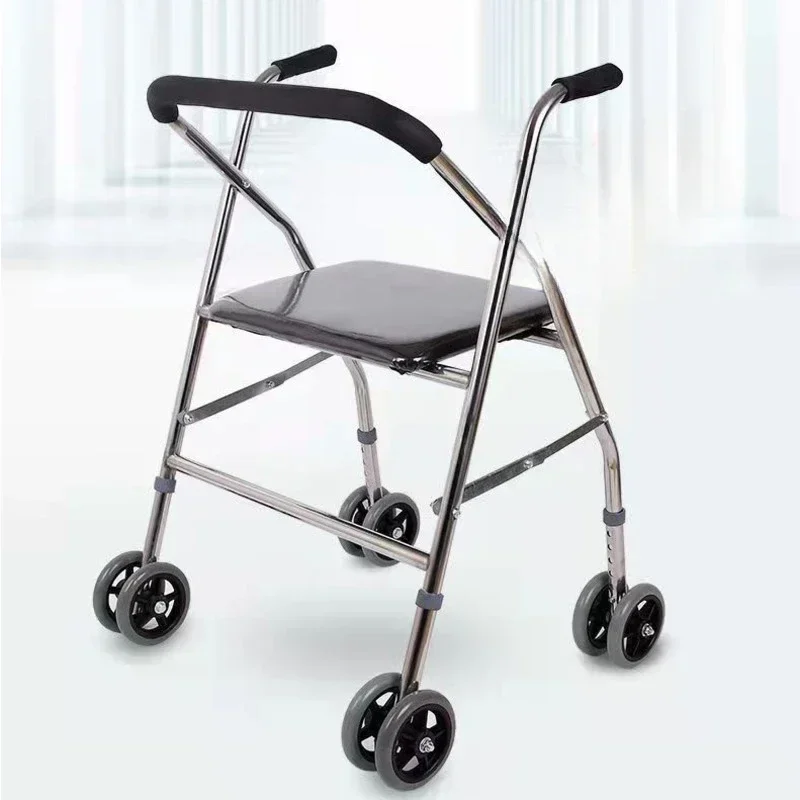 Starší push Walker hrubý vankúš Výška sedadla nastaviteľný robustný ráme