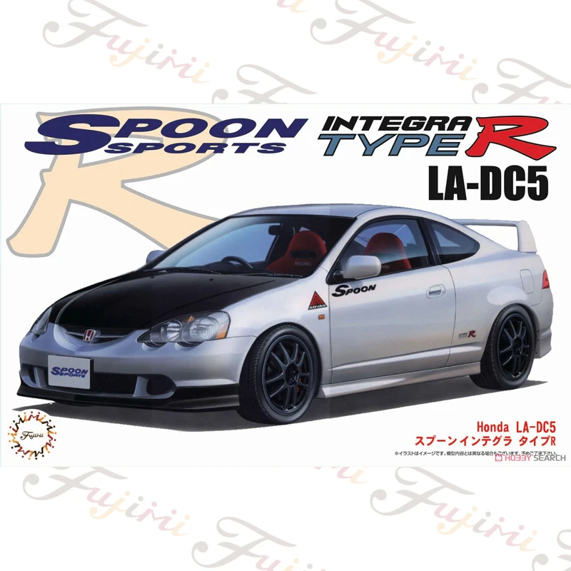Statický zostavený model automobilu Fujimi-04690 1/24 Stupnica pre Honda Spoon New Integra Typer LA-DC5 Model Model Model Súprava