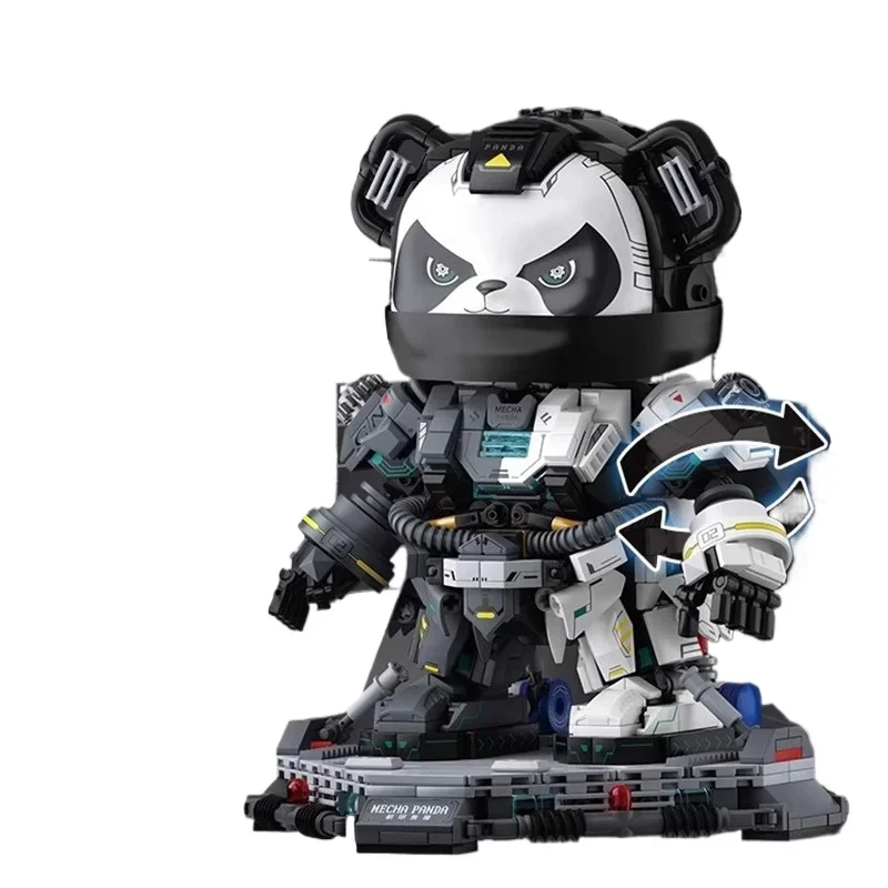 Stavebné bloky Mecha Mochizuki Panda 506506 Model Puzzle Build Build Block Ornament Prázdninový darček