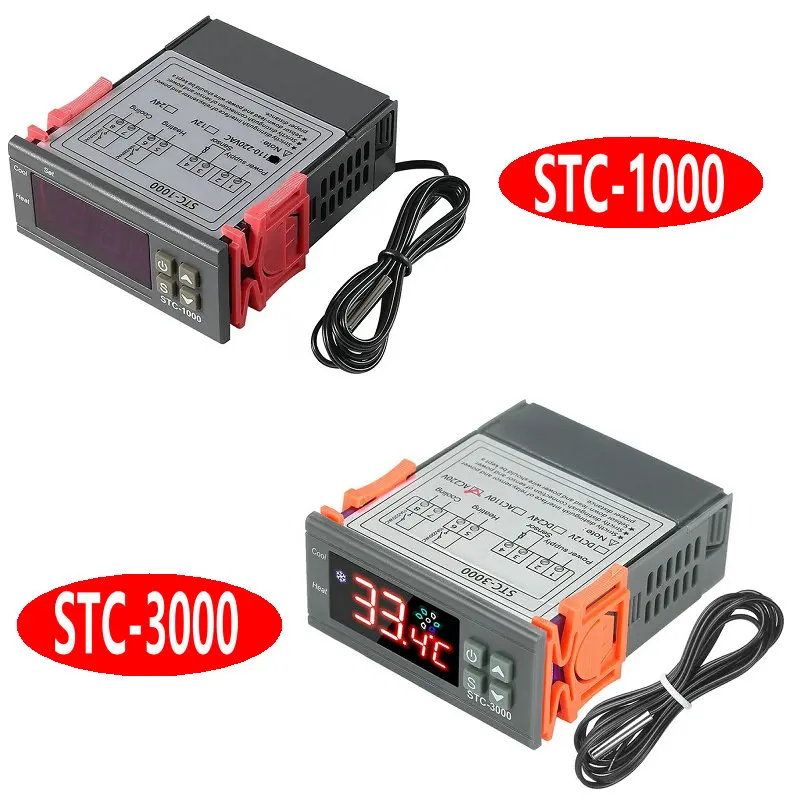 STC-1000 STC-3000 LED digitálny termostat pre inkubátorový regulátor Termoregulátora Termoregulátorové vykurovacie chladenie 12V 24V 220V