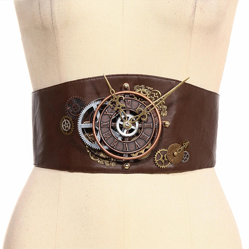 Steampunk Belt Korzety pre ženy kožené vinobranie pirát Pirát gotický stredovek