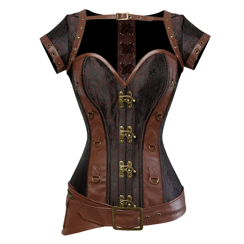 Steampunk korzety pre ženy gotický korzet bustier zips plus veľkosť vintage