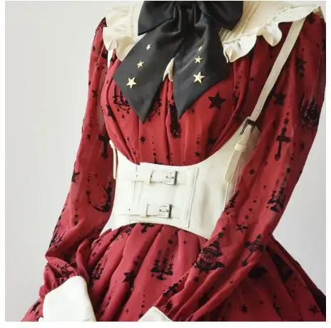 Steampunk postroj v štýle Vintage Womens Corzet Vest Vesta Vesta široký Cincher s prackou lolita zbierka Cosplay Belt kostým