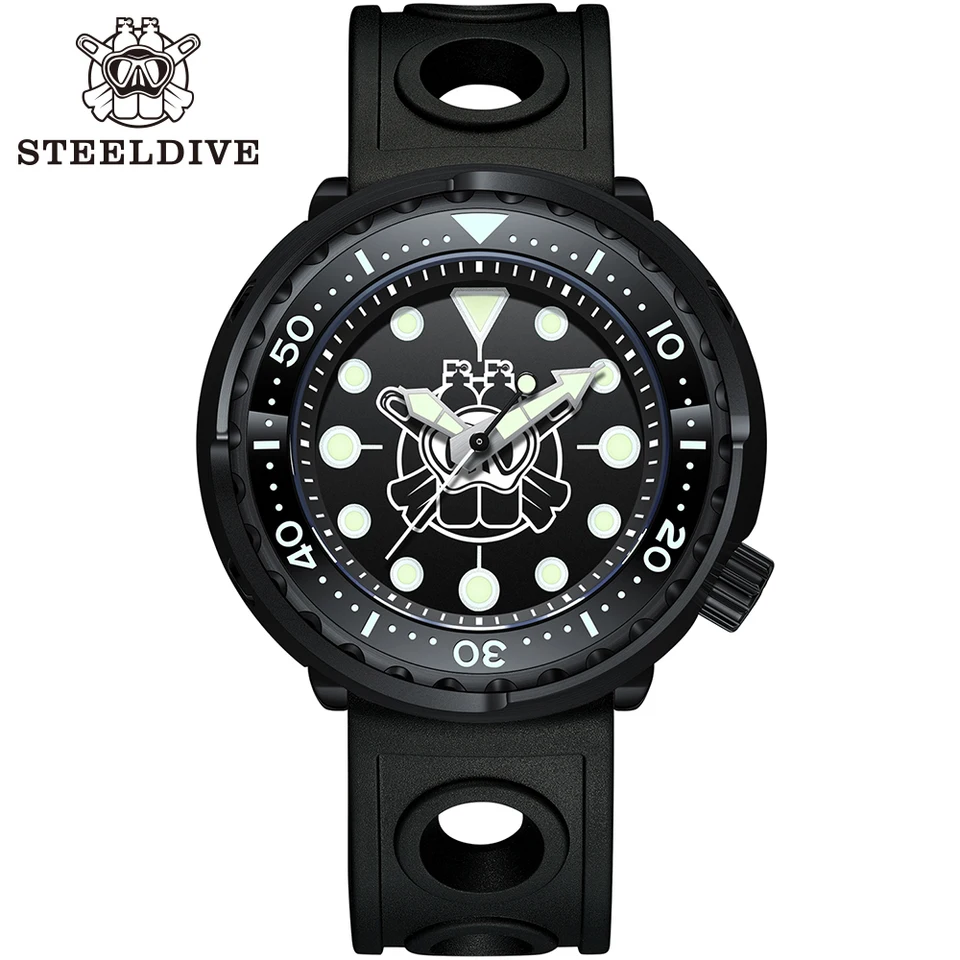 Steeldive SD1975XP z nehrdzavejúcej ocele Automatické mechanické hodinky Japonsko NH35 MOHE SAPPHIRE CALENDAR Svetlá náramky