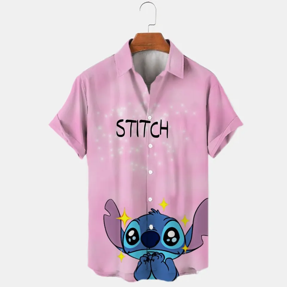Steh anime leto nové streetwear Disney Brand Pánske klošné košele s krátkym rukávom harajuku módne módne štíhle vrcholy
