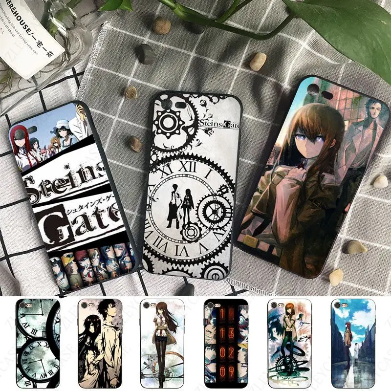 Steins Gate Amine Soft Cover Phone pre iPhone 15Pro 16Pro 13Pro max 7 8 xr 14Plus 11Pro 12Pro Max 13Mini SE 2020 Prípady Coque Coque