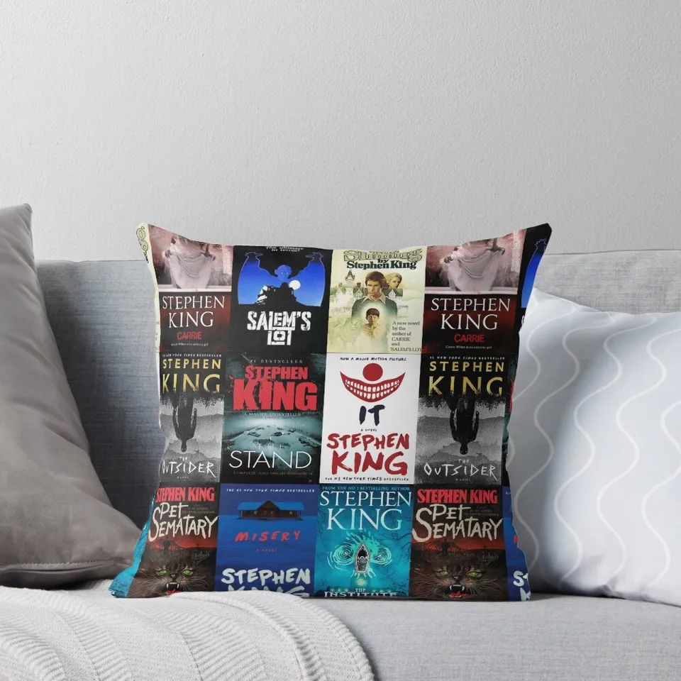 Stephen King Books Design Hrot vankúš