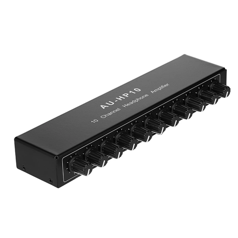 Stereofónny zosilňovač pre slúchadlá Multi-Channels Audio Distribútor nezávislého riadenia NJM4556A DC12-24V 1 Vstup 10 výstupov