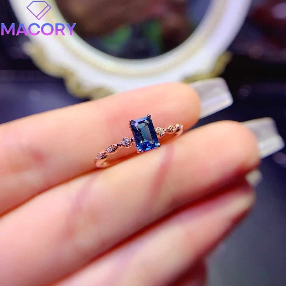 Sterling Silver 925 topaz prsteň ženský snubný prsteň luxusná replika značky posielajte bezplatný prsteň na Valentína šperky.