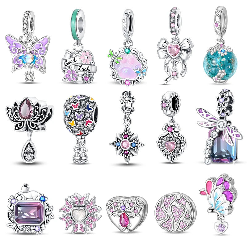 Sterling Silver Pink Series Charm Beads úplne nový
