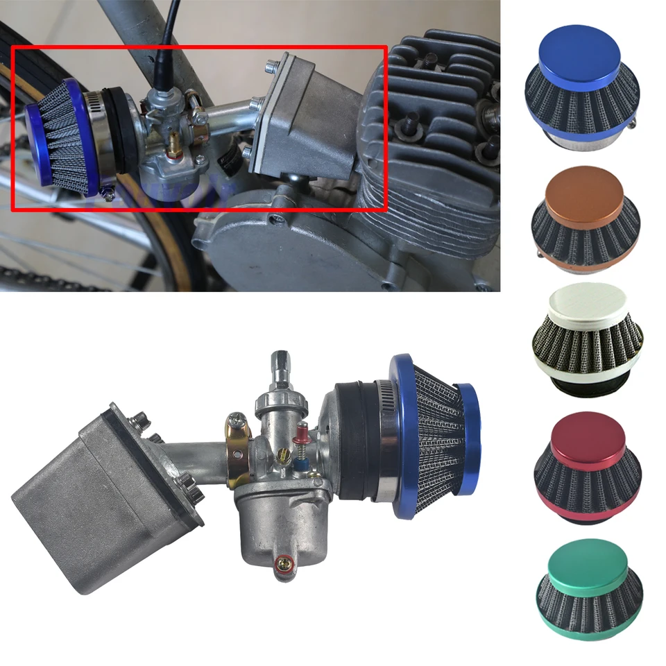 STHUS 19 mm a 25 mm súpravy na hodnotu Reed s karburátorom so 42 mm krátkym vzduchovým filtračným súpravom pre 49 ccm 66 ccm 80 ccm pretekársky motorizovaný bicykel