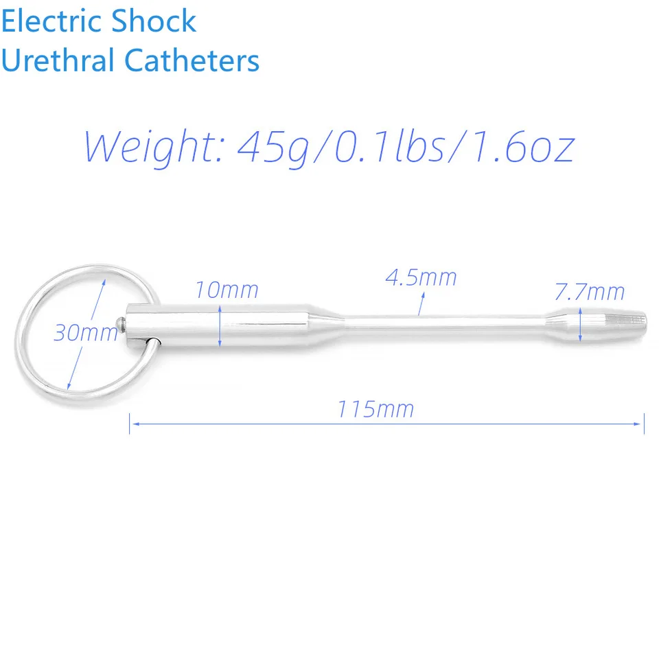 Stimulácia sexuálnych hračiek močový močový penis plug Electro Shock Uretra Zniesol dilatátor močový močový močový močový dilatátor Zvuk Elektrický šok Masáž