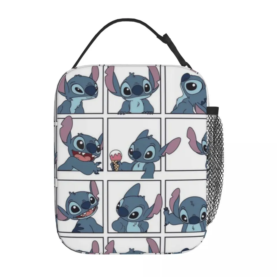 Stitch a anjel izolované obedové tašky Chladiaca taška Opätovne použiteľné veľké obedové boxy pre mužov